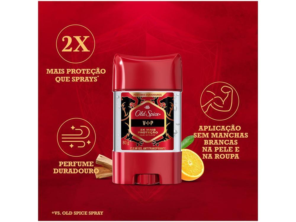 Desodorante Gel Antitranspirante Old Spice VIP 72 Horas 80g - 2