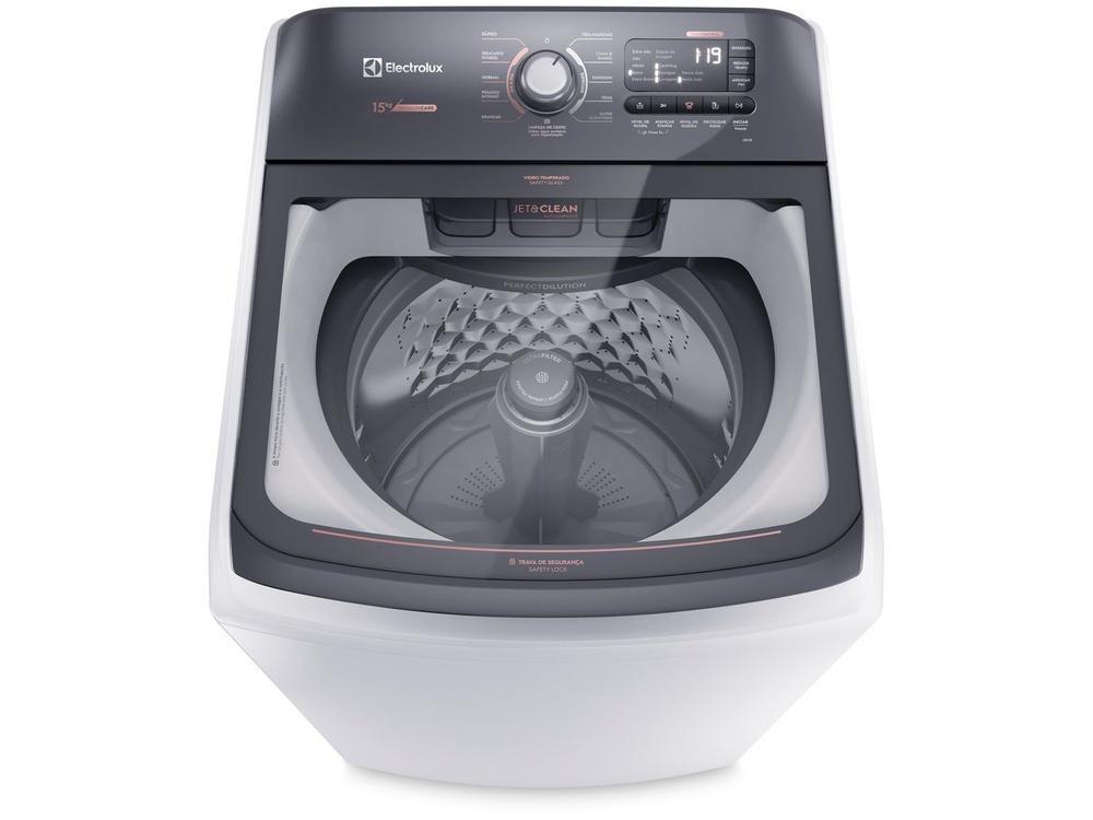 Lavadora de Roupas Electrolux 15kg Cesto Inox 11 Programas de Lavagem Branco Premium Care LEC15 - 5