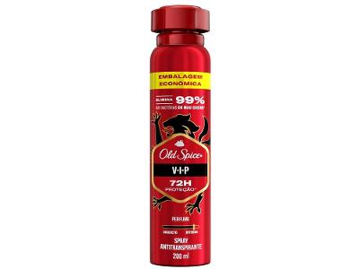 Desodorante Spray Antitranspirante Old Spice VIP Masculino 72 Horas 200ml