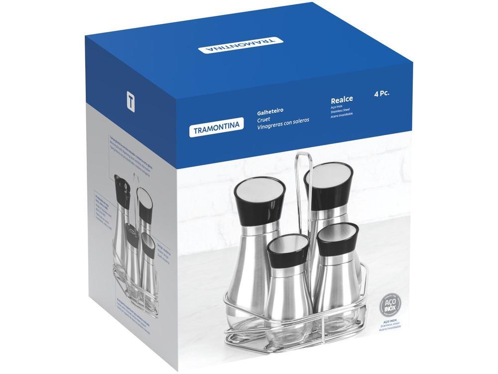 Galheteiro Tramontina com Suporte 4 Peças Realce - 10