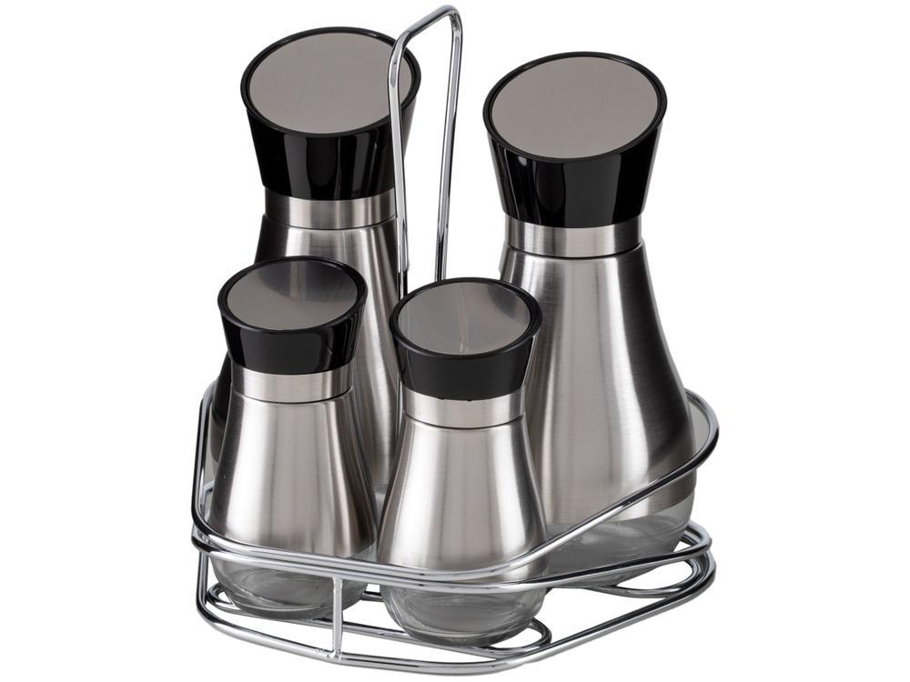 Galheteiro Tramontina com Suporte 4 Peças Realce - 1