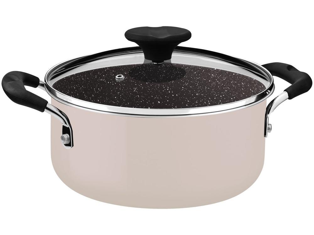 Jogo de Panelas Tramontina Antiaderente de Alumínio Rosa Trufado 5 peças Tunis - 8