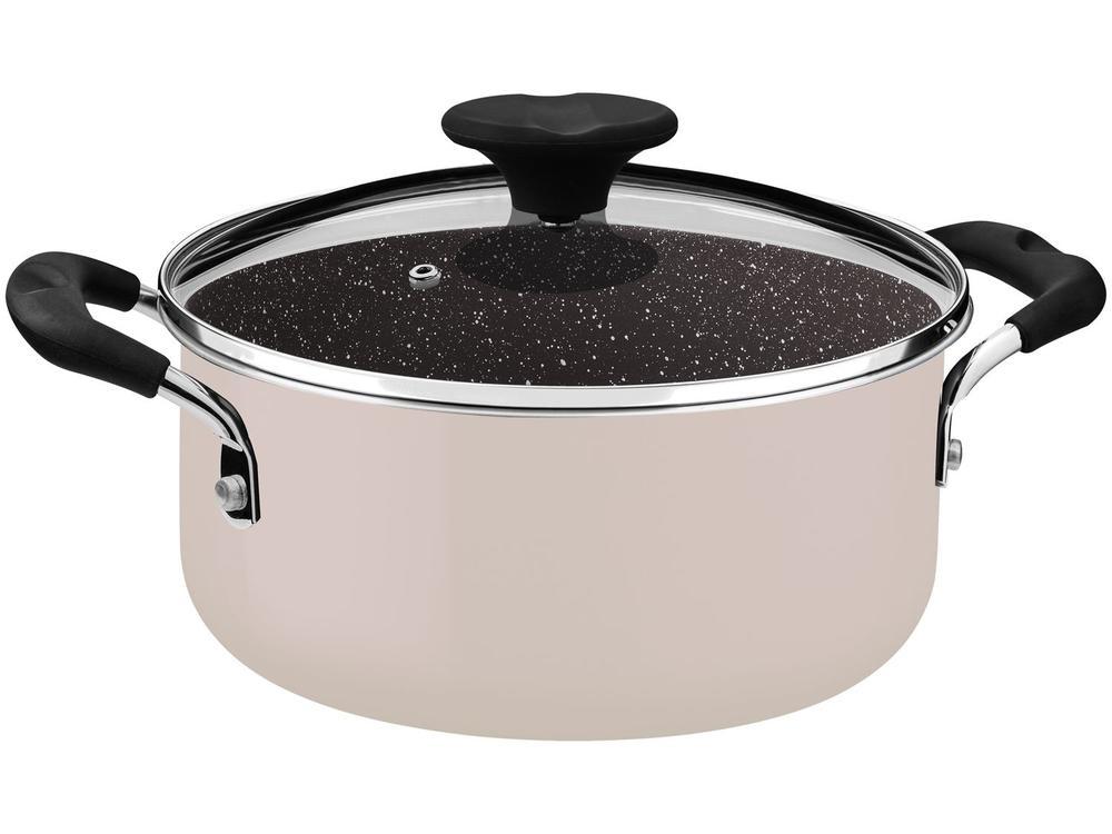 Jogo de Panelas Tramontina Antiaderente de Alumínio Rosa Trufado 5 peças Tunis - 9