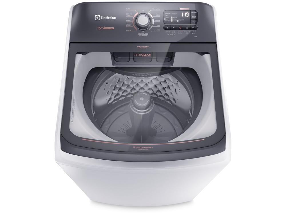 Lavadora de Roupas Electrolux 15kg Cesto Inox 11 Programas de Lavagem Branco Premium Care LEC15 - 23