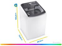 Lavadora de Roupas Electrolux 15kg Cesto Inox 11 Programas de Lavagem Branco Premium Care LEC15 - 18