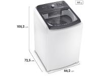 Lavadora de Roupas Electrolux 15kg Cesto Inox 11 Programas de Lavagem Branco Premium Care LEC15 - 3