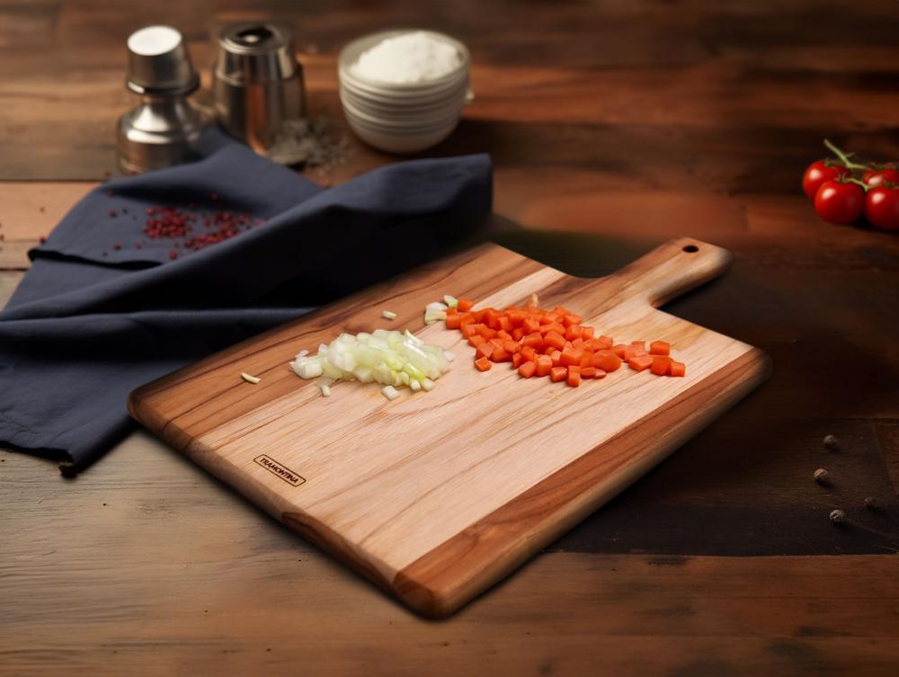 Tábua de Corte de Madeira Retangular Tramontina Kitchen 40x27cm - 11