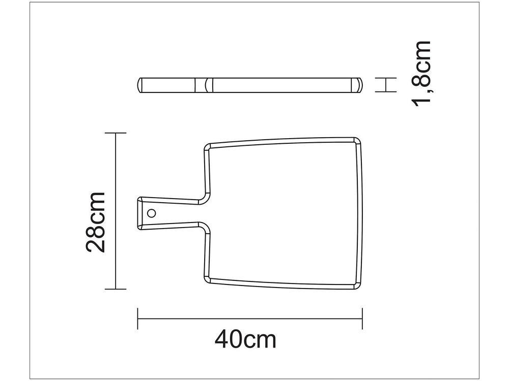 Tábua de Corte de Madeira Retangular Tramontina Kitchen 40x27cm - 13