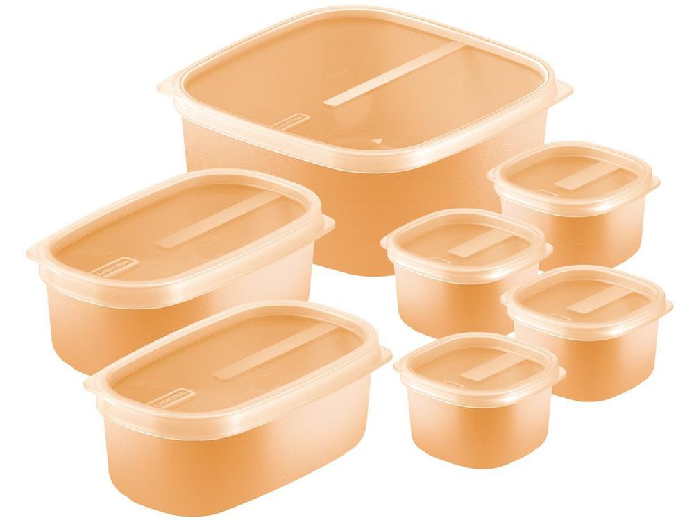 Jogo de Potes de Polipropileno Hermético Tramontina Mixcolor com Tampa Retangular 7 Peças - 13