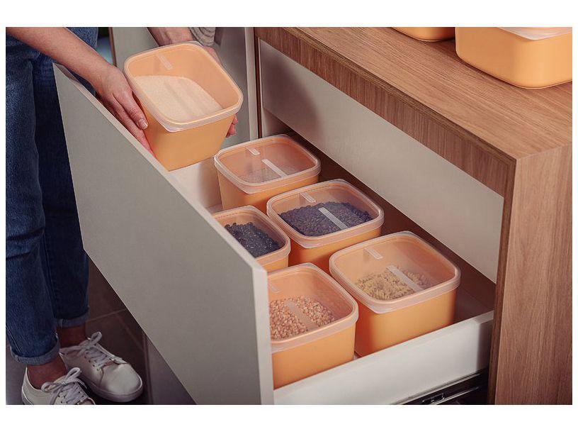 Jogo de Potes de Polipropileno Hermético Tramontina Mixcolor com Tampa Retangular 7 Peças - 9