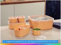 Jogo de Potes de Polipropileno Hermético Tramontina Mixcolor com Tampa Retangular 7 Peças - 11