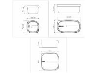 Jogo de Potes de Polipropileno Hermético Tramontina Mixcolor com Tampa Retangular 7 Peças - 15