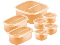 Jogo de Potes de Polipropileno Hermético Tramontina Mixcolor com Tampa Retangular 7 Peças - 1