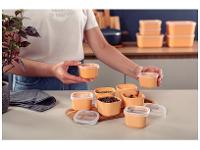 Jogo de Potes de Polipropileno Hermético Tramontina Mixcolor com Tampa Retangular 7 Peças