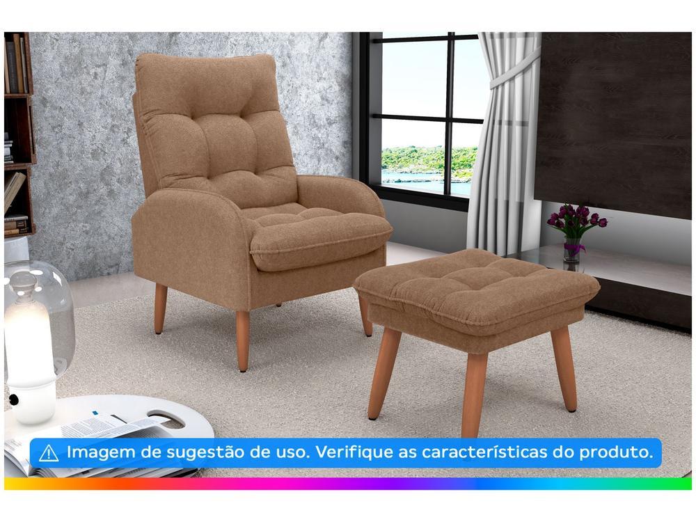 Puff Retangular Marrom Nantes Matrix - 2