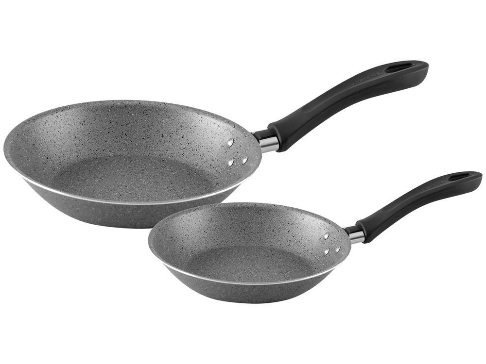 Conjunto de Frigideiras Antiaderente Tramontina de Alumínio Linz Cinza 2 Peças - 1