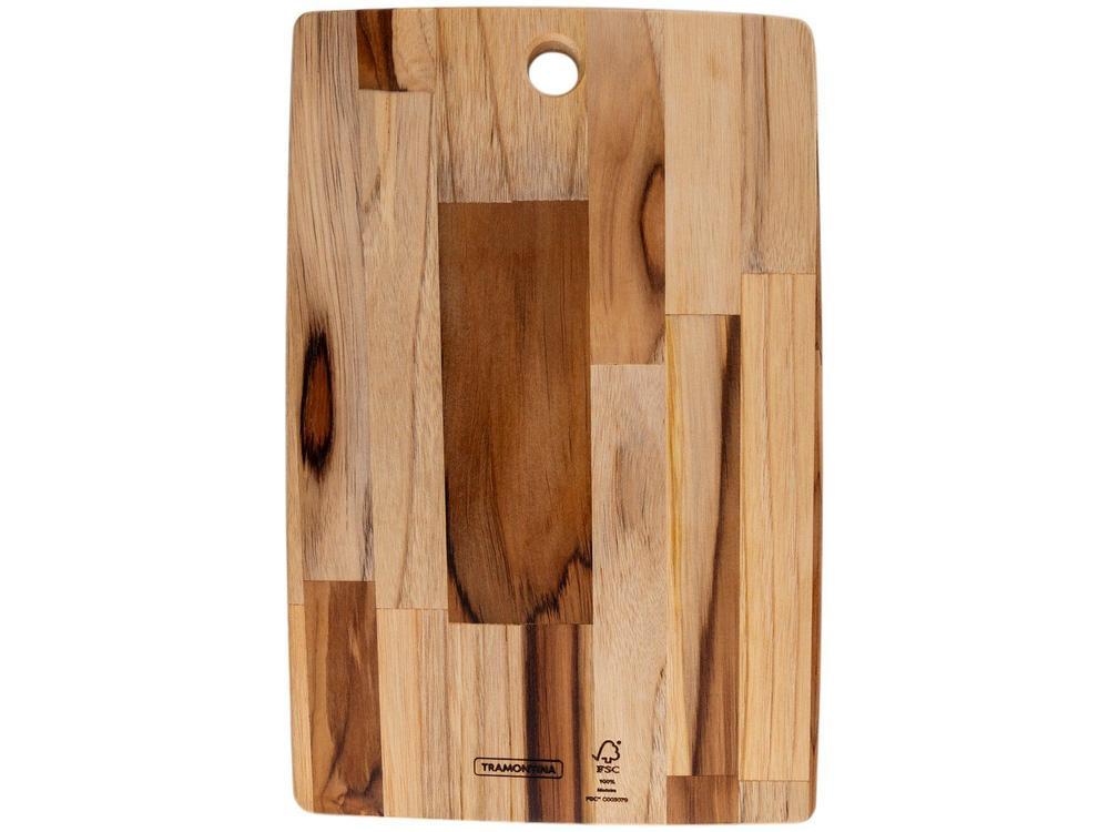 Tábua de Corte de Madeira Retangular Tramontina Kitchen 34x23cm - 18
