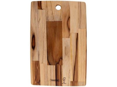 Tábua de Corte de Madeira Retangular Tramontina Kitchen 34x23cm