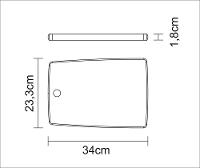 Tábua de Corte de Madeira Retangular Tramontina Kitchen 34x23cm - 11