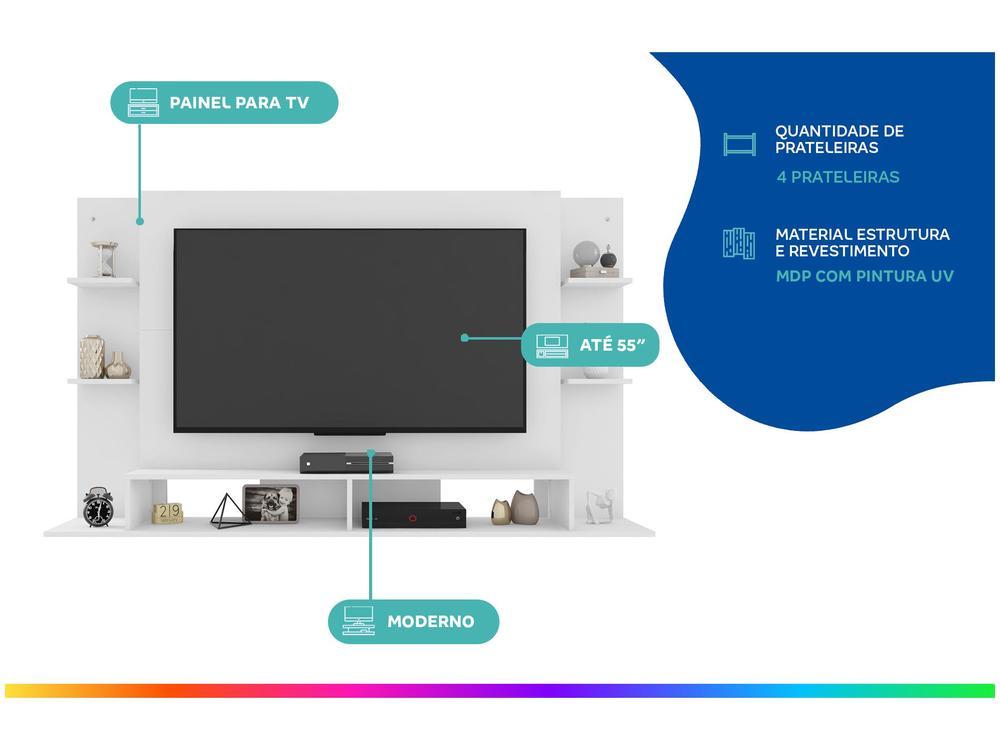 Painel para TV até 55" Caemmun Domínio 4 Prateleiras - 2