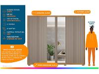 Guarda-roupa Casal 6 Portas 4 Gavetas Caemmun Decimus - 2