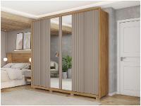 Guarda-roupa Casal 6 Portas 4 Gavetas Caemmun Decimus