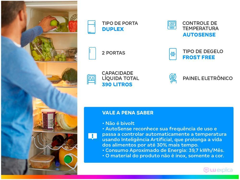 Geladeira/Refrigerador Electrolux Frost Free Duplex Inox Look 390L Efficient AutoSense IF43S - 11