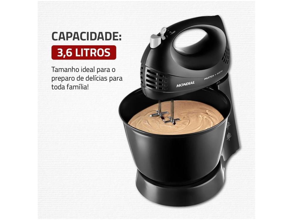 Batedeira Mondial Preta 400W Prática B-44-B - 3