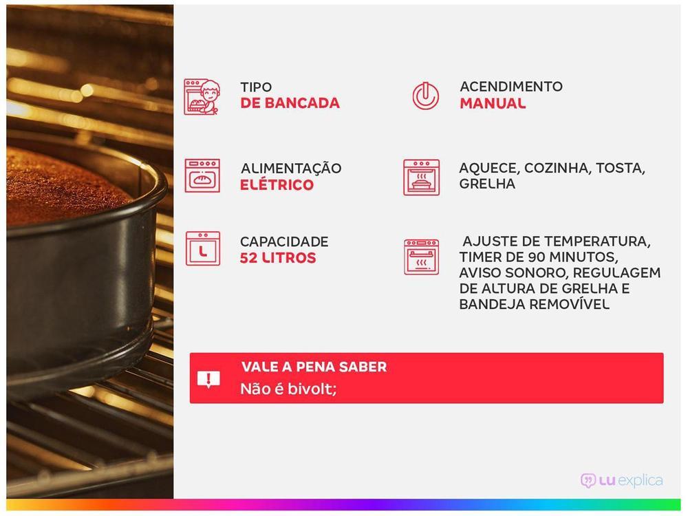 Forno Elétrico de Bancada Mondial com Timer - 10