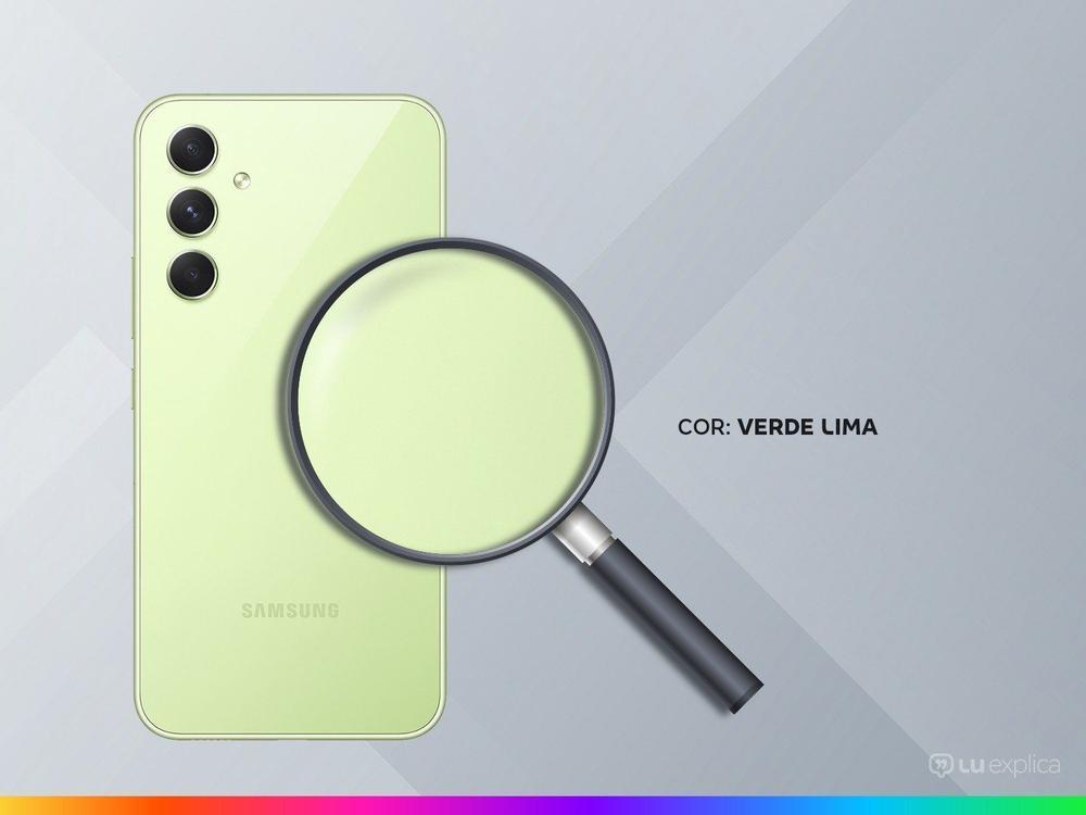 Smartphone Samsung Galaxy A54 128GB Verde Lima 5G Octa-Core 8GB RAM 6,4" Câm. Tripla + Selfie 32MP Dual Chip - 3