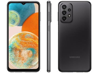 Smartphone Samsung Galaxy A23 128GB Preto 5G Octa-Core 4GB RAM 6,6” Câm. Quádrupla + Selfie 8M