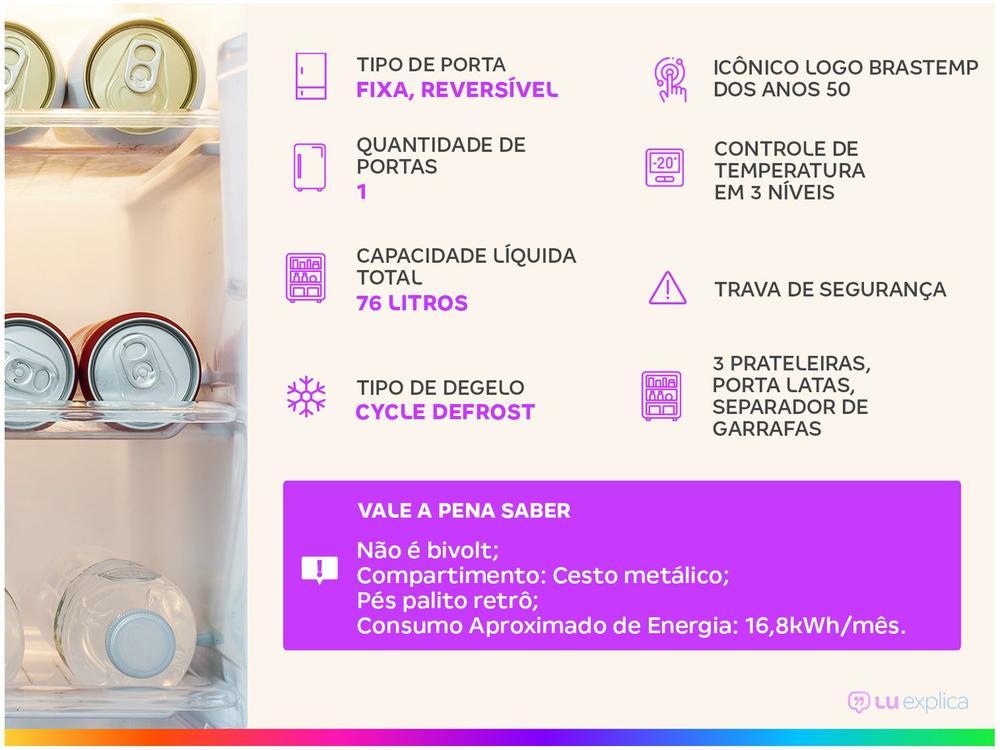 Frigobar Brastemp 76L Branco Retrô BRA08HB - 2