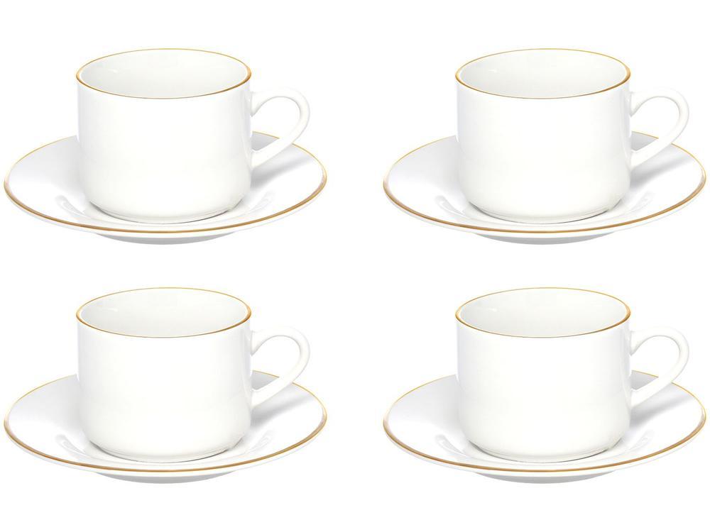 Jogo de Xícaras de Chá de Porcelana 200ml Hauskraft Royal 4 Peças - 1