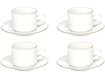 Jogo de Xícaras de Chá de Porcelana 200ml Hauskraft Royal 4 Peças