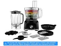 Multiprocessador de Alimentos Philco 1700W Preto PMP1600P 9 em 1 - 2