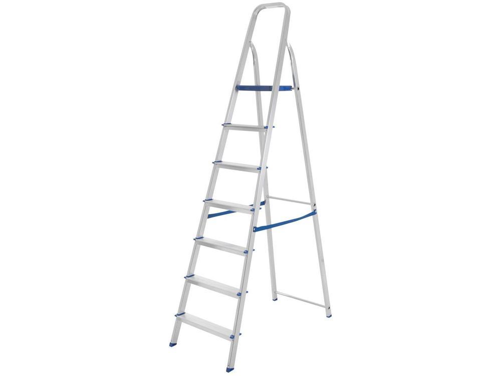 Escada de Alumínio 7 Degraus Doméstica Mor - 1