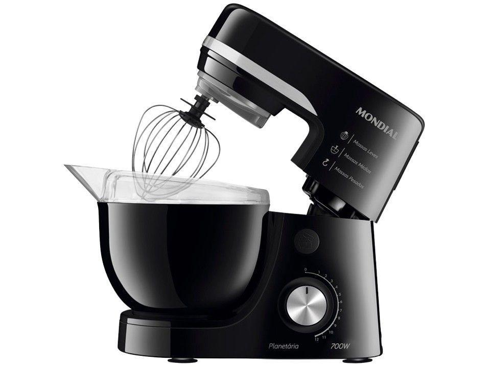 Batedeira Planetária Mondial Preta 700W - 3