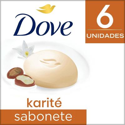 Sabonete Neutro Dove Delicious Care Karité e Baunilha 90g 6 Unidades