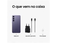 Smartphone Samsung Galaxy S24 6,2" Galaxy AI 256GB Violeta 5G 8GB RAM Câm. Tripla 50MP + Selfie 12MP Bateria 4000mAh Dual Chip - 6