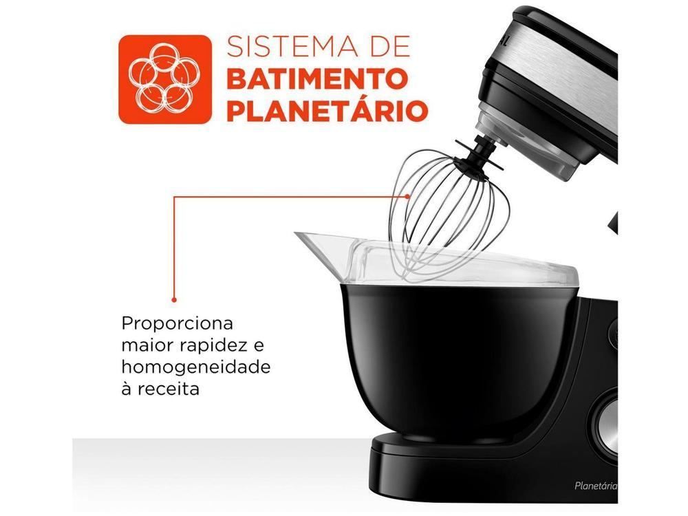 Batedeira Planetária Mondial Preto e Inox 700W - 5
