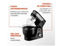 Batedeira Planetária Mondial Preto e Inox 700W - 8