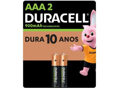 Pilha Recarregável AAA Palito 900 mAh 2 Unidades