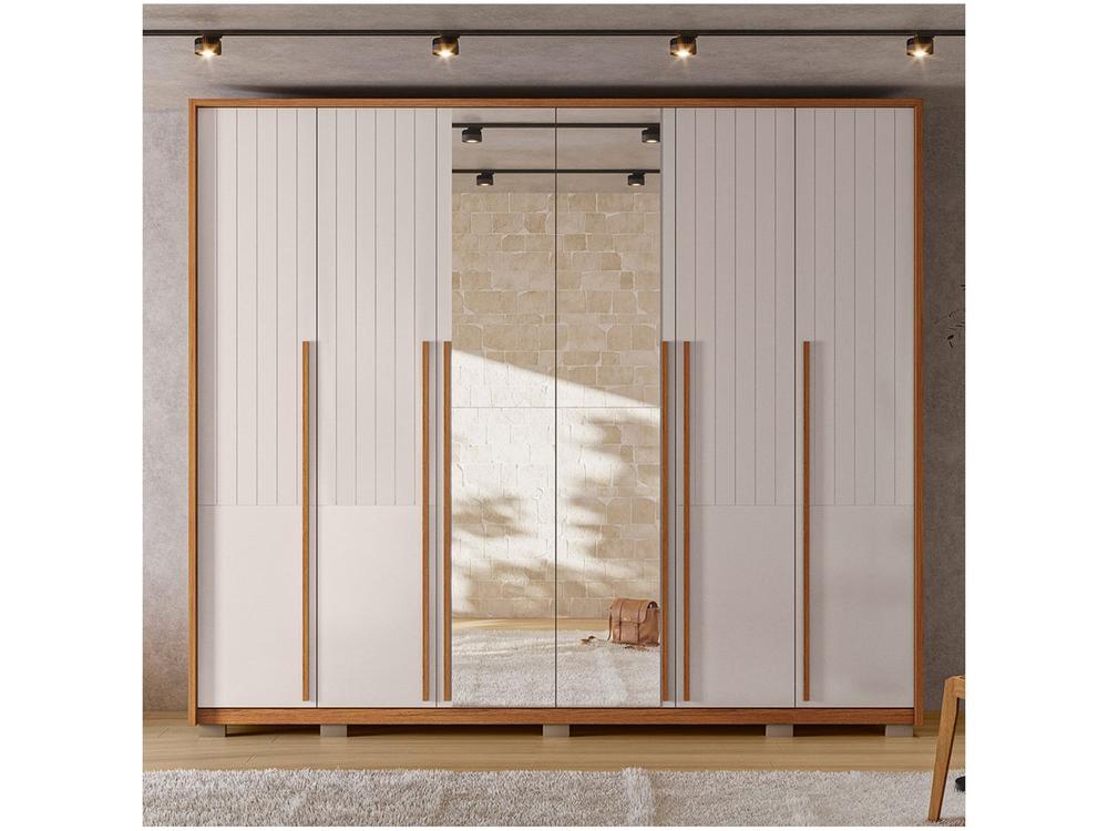 Guarda-roupa Casal com Espelho 6 Portas 6 Gavetas Caemmun Quintus Lux - 5