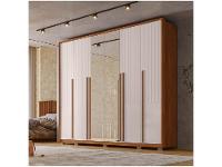 Guarda-roupa Casal com Espelho 6 Portas 6 Gavetas Caemmun Quintus Lux