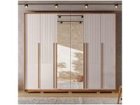 Guarda-roupa Casal com Espelho 6 Portas 6 Gavetas Caemmun Quintus Lux - 5