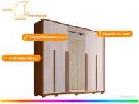 Guarda-roupa Casal com Espelho 6 Portas 6 Gavetas Caemmun Quintus Lux - 3