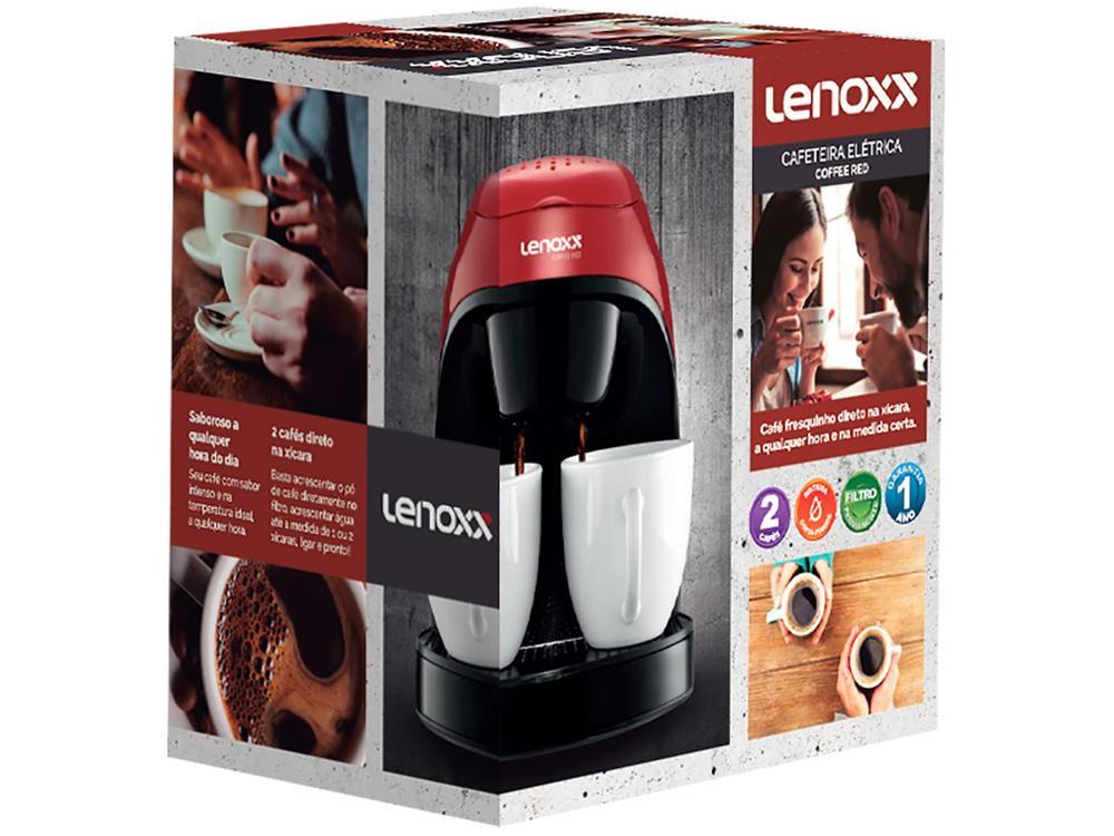 Cafeteira Elétrica Lenoxx PCA 031 Preta e Vermelha - 5