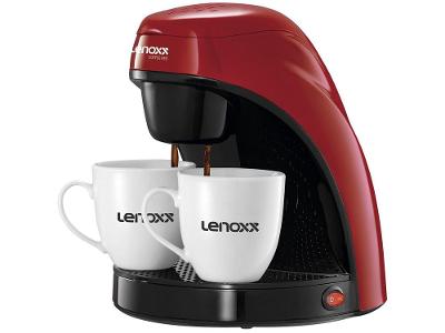 Cafeteira Elétrica Lenoxx PCA 031 Preta e Vermelha