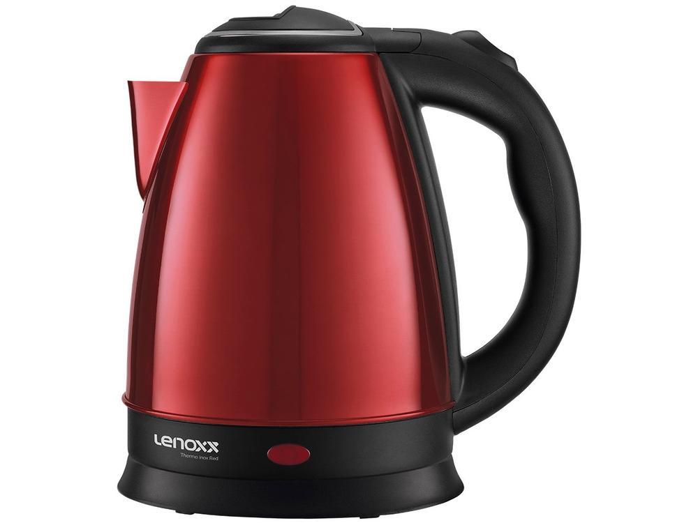 Chaleira Elétrica Lenoxx Thermo PCE213 Vermelha Inox 2,2L - 1