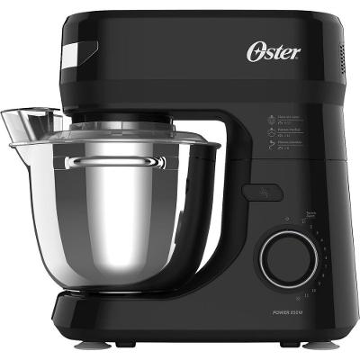 Batedeira Planetária Oster Preta 850W 12 Velocidades Tigela Inox OBAT641